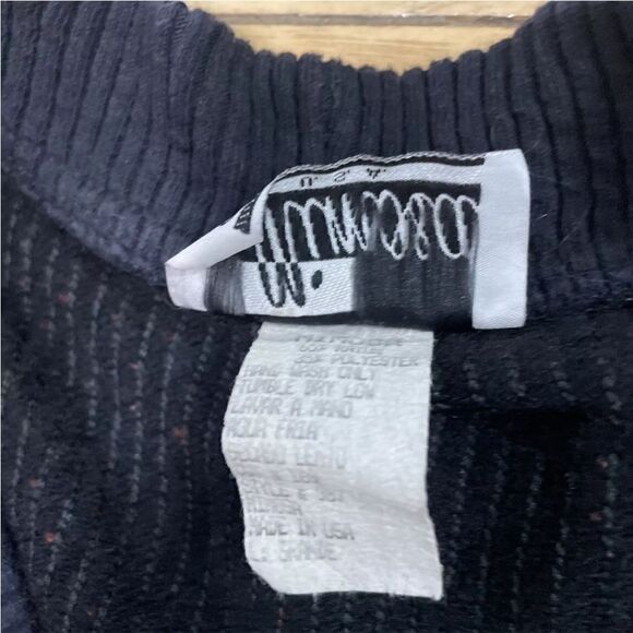 Vintage MIMOSA USA Open Cardigan Chunk Knit Brown Black Rayon Blend Gran Retro L - Picture 10 of 16